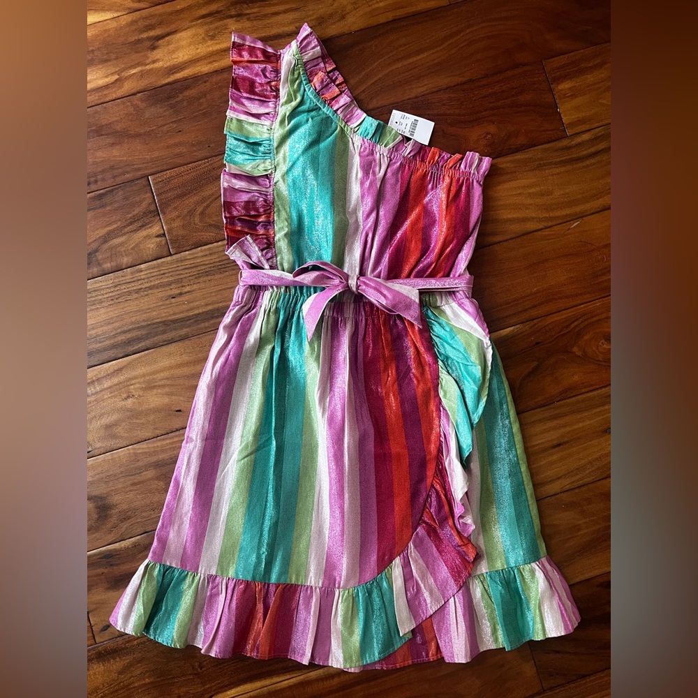NWT Crewcuts Pink and Green Striped Skirt size 12